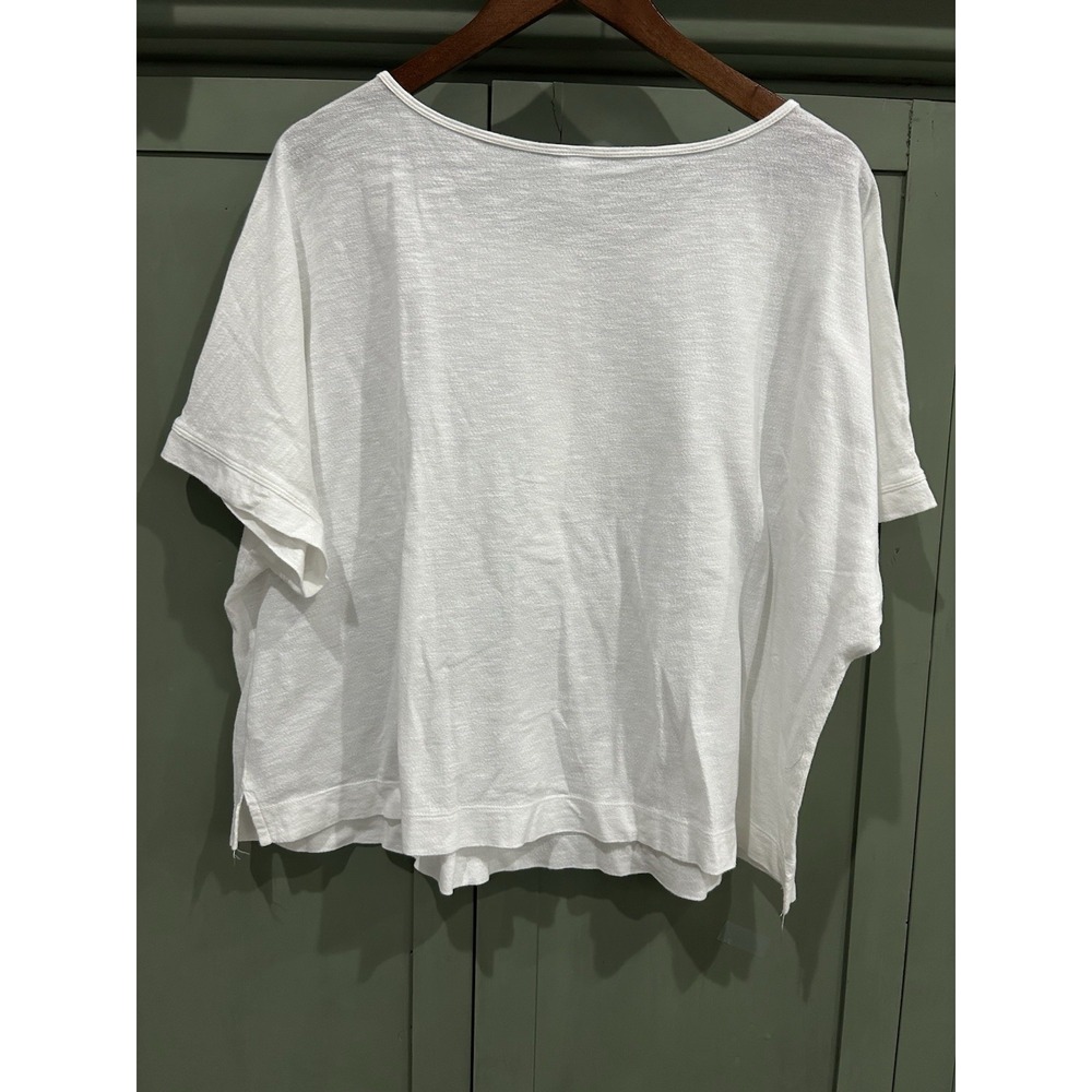Old Navy Womens Oversized White Henley Button Top Clean Girl Size XL 100% Cotton - Picture 6 of 9